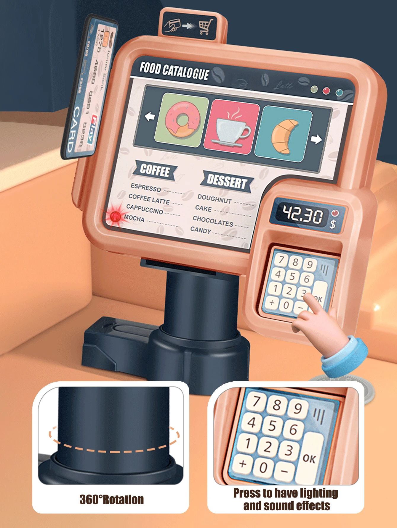 41-częściowy zestaw ekspresu do kawy dla dzieci 3w1, udawanie robienia kawy ze światłem i dźwiękiem, ręczny wylot wody, zabawki do odgrywania ról, prezent dla chłopców i dziewczynek