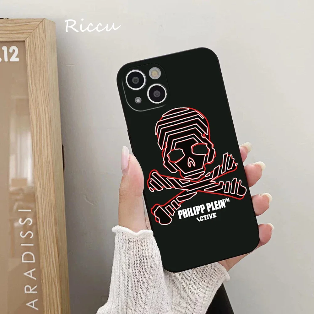 FOR IPhone 15 Luxury Ins Human Bones Phone Case FOR IPhone 14 11 12 Pro 8 7 Plus X 14 Pro MAX SE XR XS 13 MINI P-PhiliPpes Cover