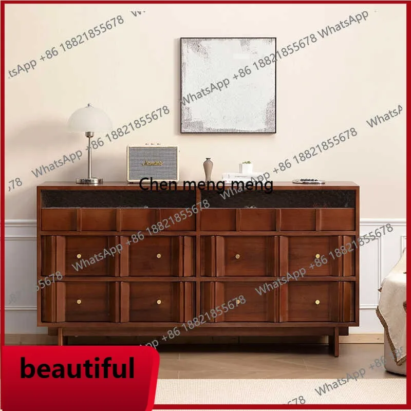 

X Solid wood chest, dining side cabinet, household drawer storage, room locker, living room