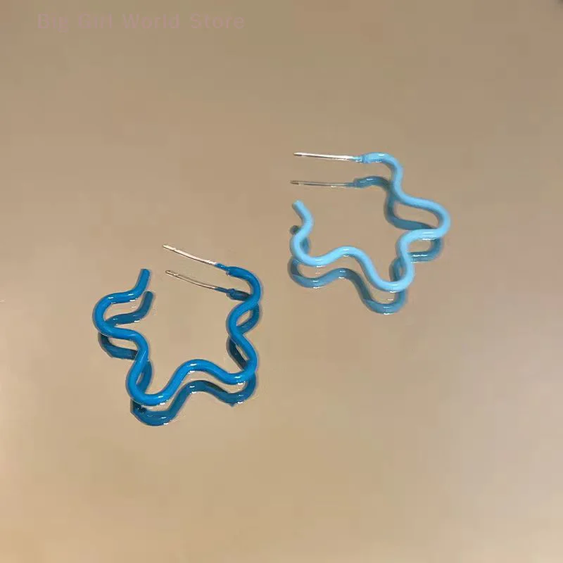 أقراط دائرية كلاسيكية على شكل زهور للنساء، قطع أذن معدنية أنيقة على شكل قطرة زيت، هدايا مثالية لأعياد الميلاد #4