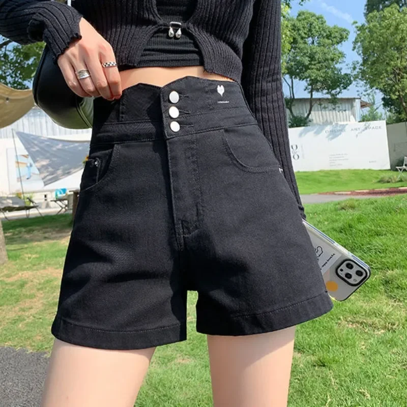 High Waist Female Short Jeans Pants Summer Black Women's Denim Shorts Outdoor Comfy To Wear Harajuku Fashion Wholesale Kpop Hot