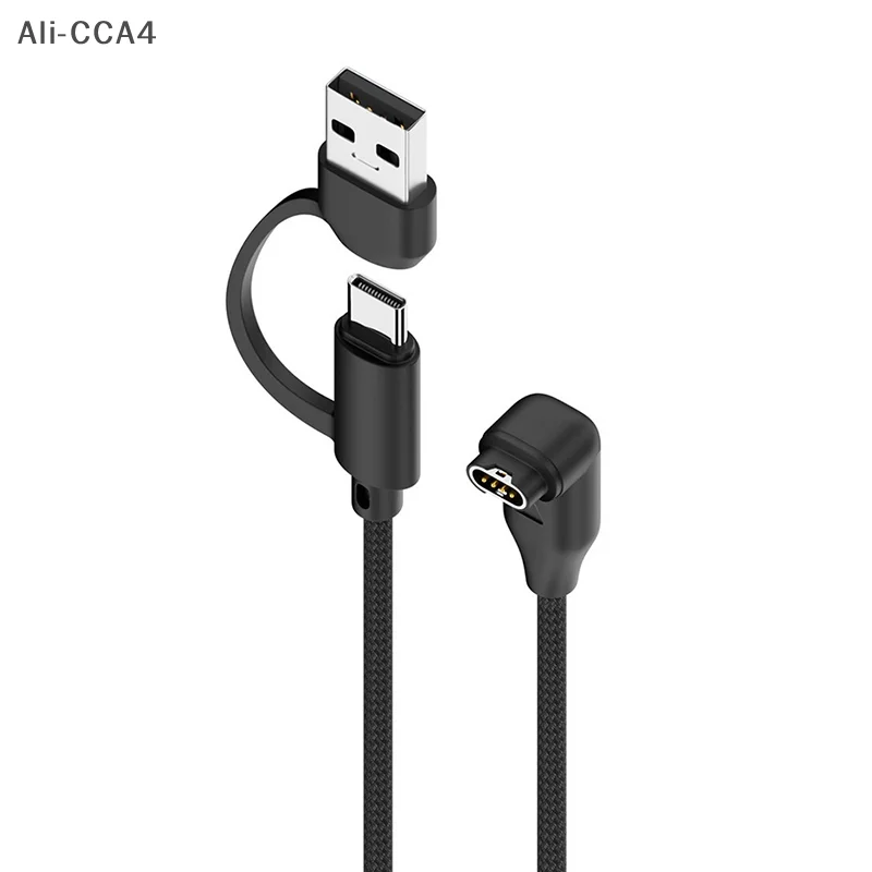 

1Pc USB Type C 2 In 1 Watch Fast Charging Cable For 7/7S/7X/7 Pro/6/6S/6X/5/5S/5X Forerunner 165 245 255 955 Venu 2