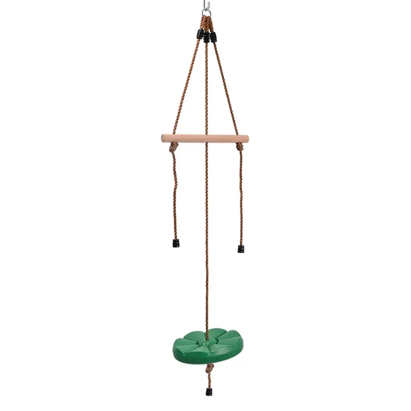Columpio para toda la edad, estilo de disco de girasol y pétalo, columpio colgante para deportes de interior/exterior, juguete para chico y adulto, ocio, mecedora, juego activo divertido