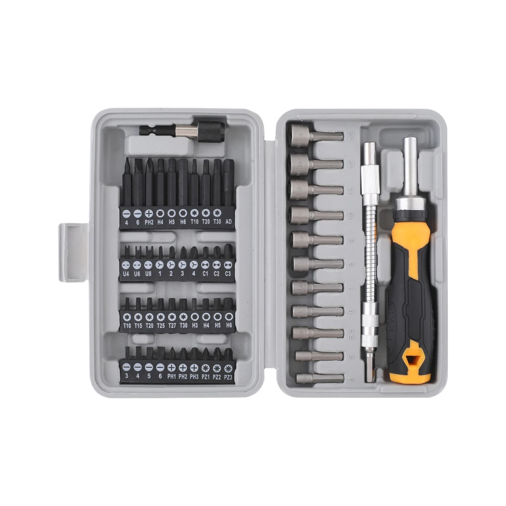 

54PCS Screwdriver Extension Rod Socket Screwdriver Head Screwdriver Tool Set Socket Head Box Cross Screwdriver