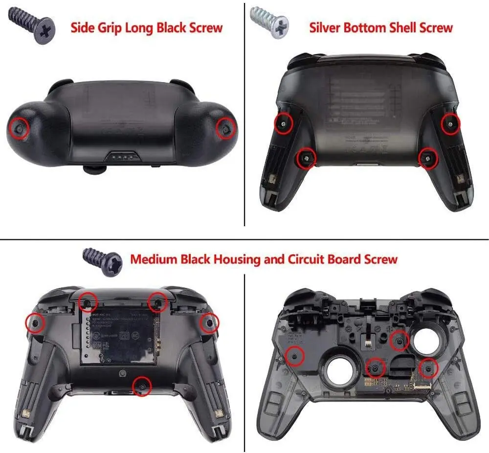 eXtremeRate Custom Soft Touch Faceplate and Backplate Replacement Shell Housing Case for Nintendo Switch Pro Controller