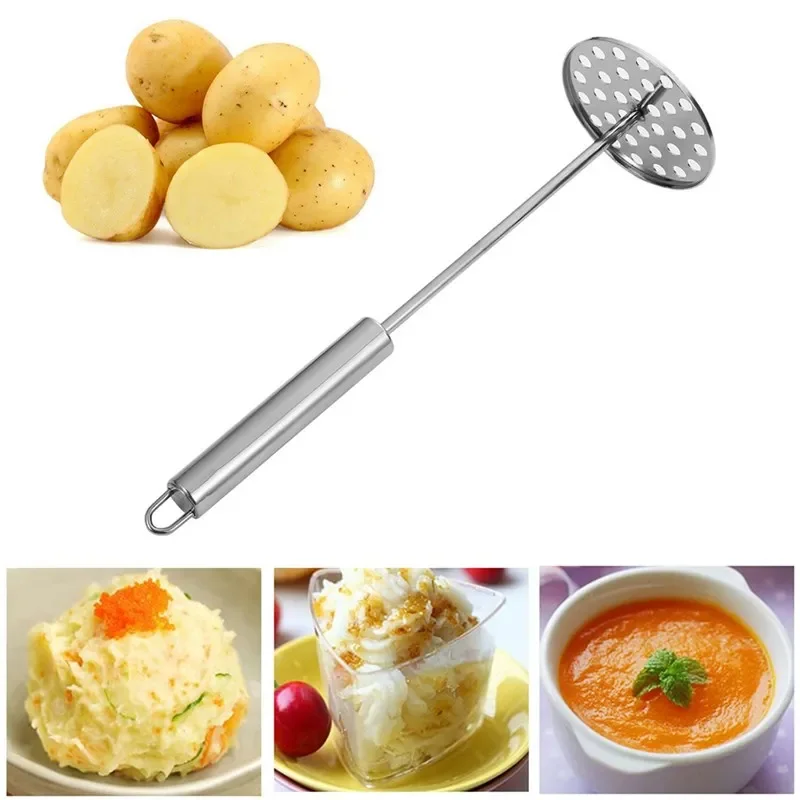 1pcs Stainless Steel Potato Pressure Mud Mashed Potato Pressed Masher For Sweet Fruit  Kitchen Tools accesorios de cocina