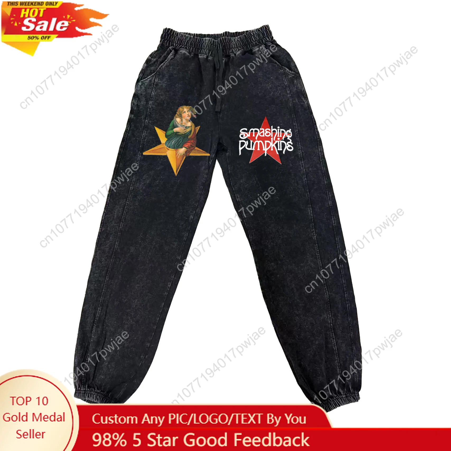 

The Smashing Pumpkins Band Pants Man Woman Teenager Retro Vintage Trousers Cotton Elastic Sweatpant Custom Made Pant With Pocket