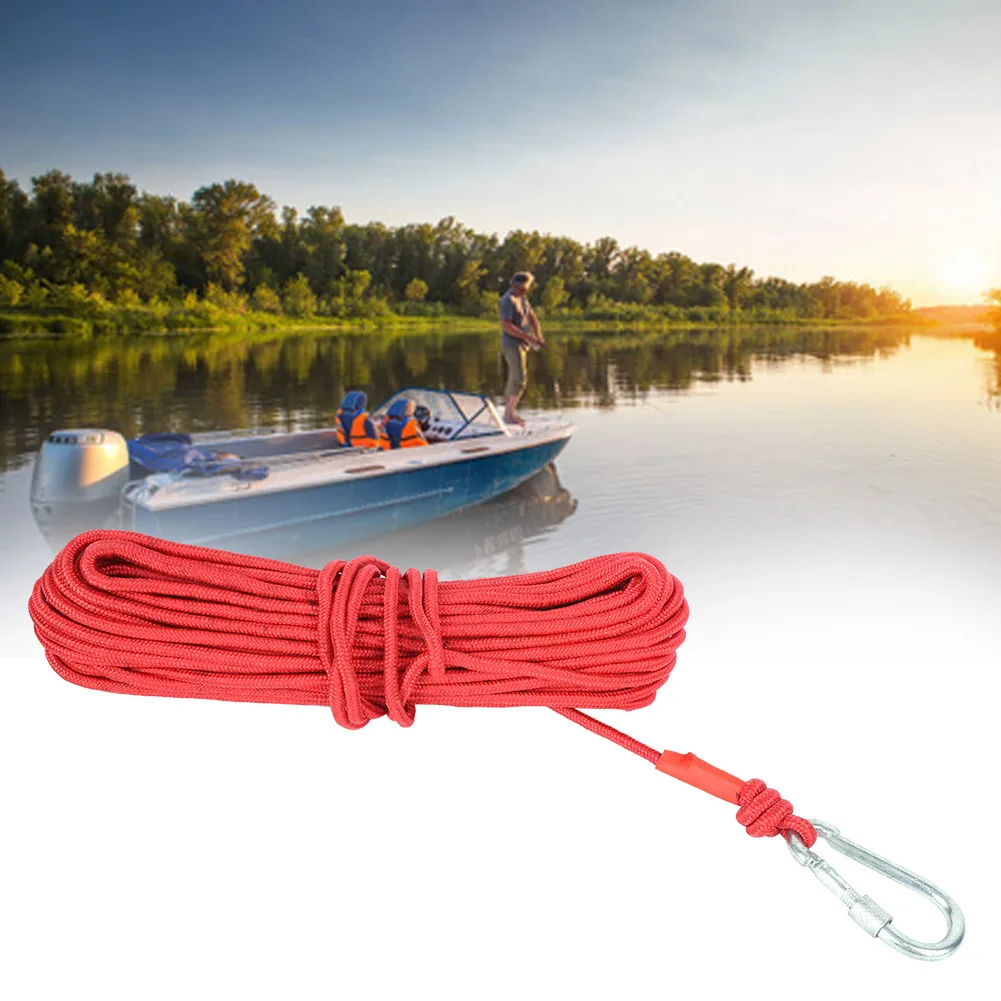 20M Fishing Strong Pull Force Treasure Hunting Salvage Rope with Carabiner High Strength Rope Safety Rope Strong Pull Force Rope