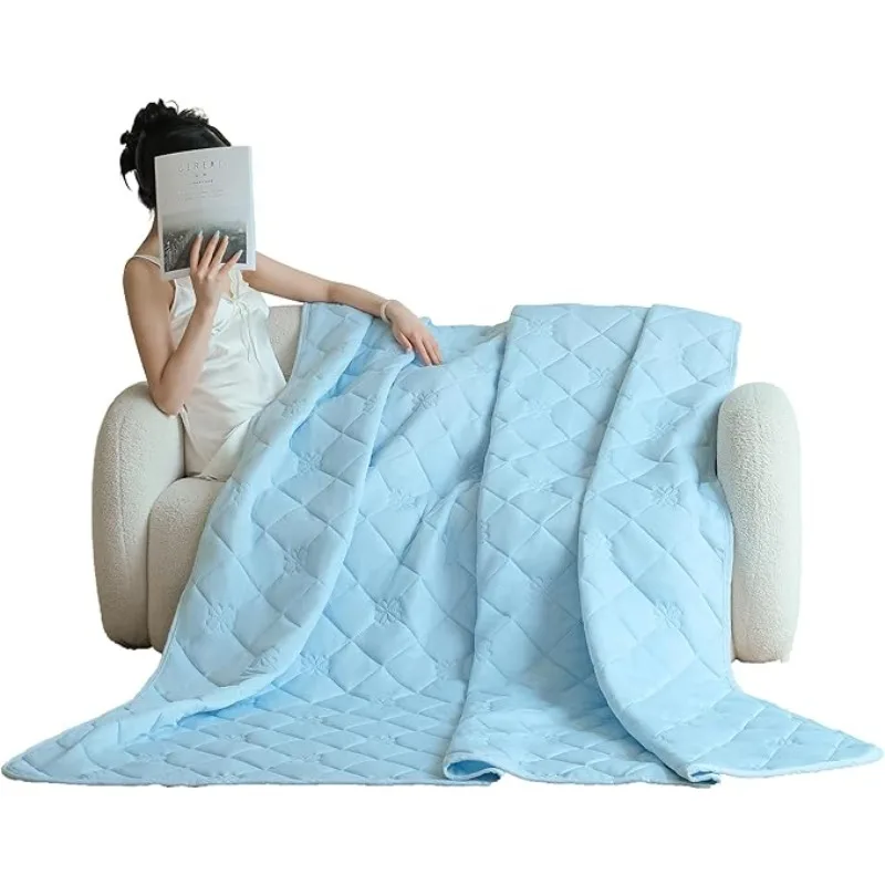 SheRest Lightweight & Breathable Summer Throw Blanket for the AC Room, Couch, or Nap Time, Soft and Portable Cooling Blanket for Hot Sleepers and Night Sweats