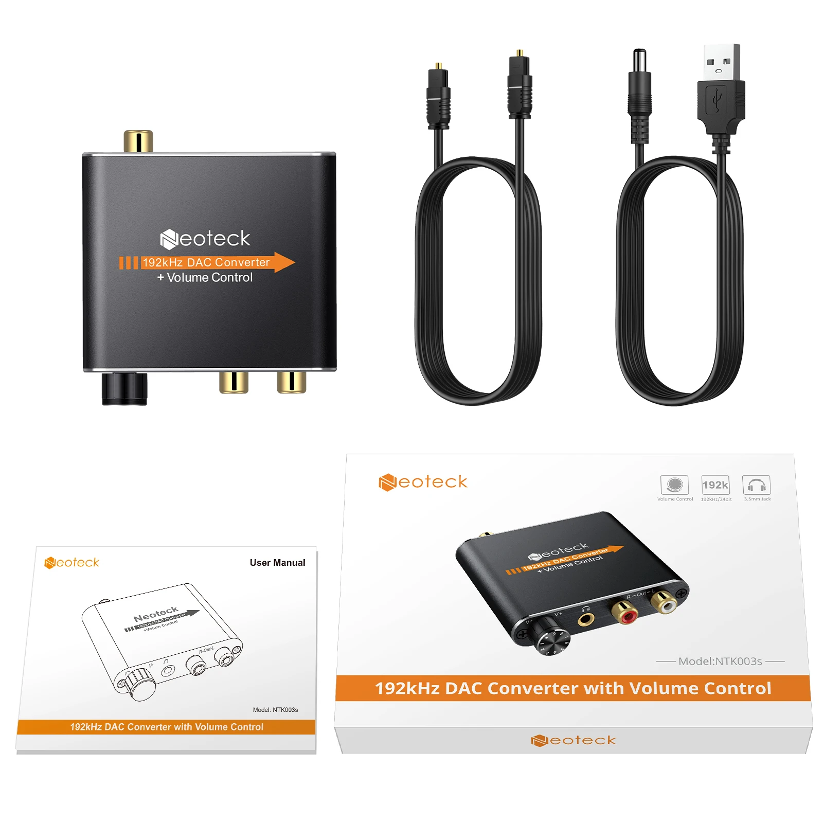 Proster dac Digital Optical Coaxial Toslink to Analog Stereo Left/Right RCA 3.5mm Jack Audio Converter Adapter 192kHz Aluminum