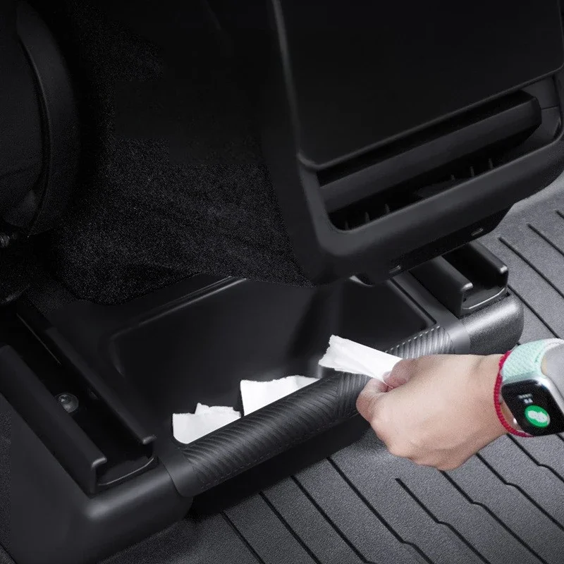 Аксессуары для Tesla Model Y Juniper 2025, органайзер для хранения на заднем сиденье, защитная крышка на заднем воздуховыпускном отверстие, бака для мусора