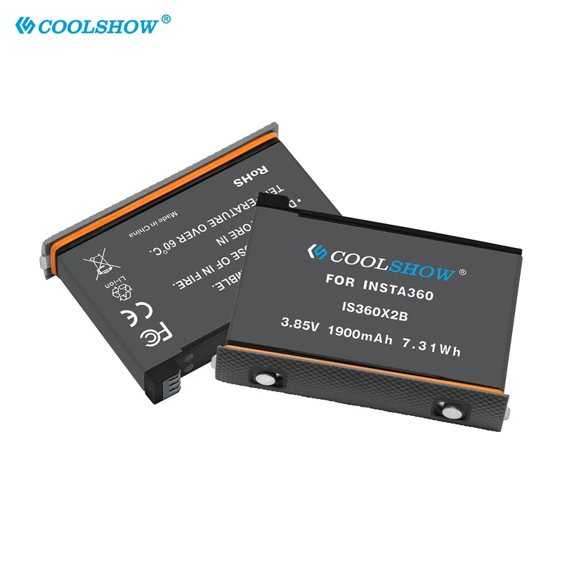 For Insta360 X2 1900mAh Battery Charger Camera 360 Panoramic Action Camera Batteries Accessories For Insta360 ONE X2