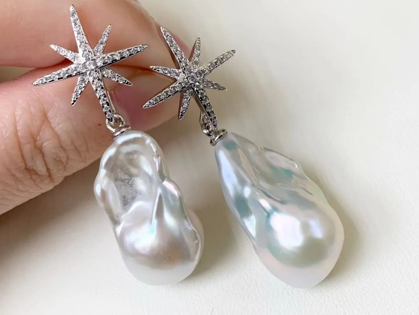 

Серебряные серьги S925 с жемчугом в стиле барокко, с высоким блеском, минималистичные, нерегулярной формы, роскошные, для повседневной носки, женские украшения