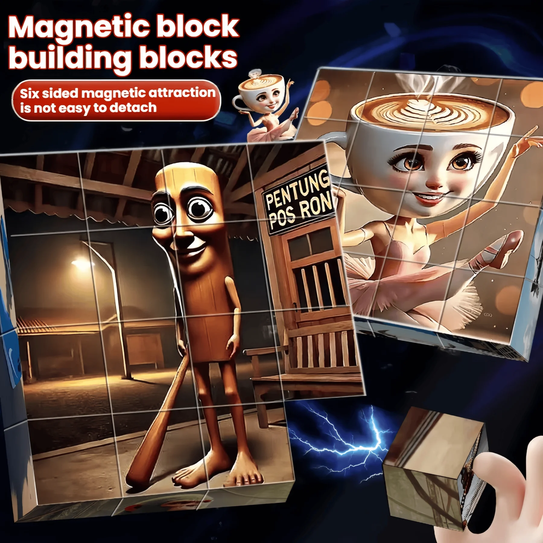 

Magnetic Building Blocks Shark Puzzle Toy for Boys, Educational Assembly Set, Christmas & Halloween Gift Idea, Fun Learning Game