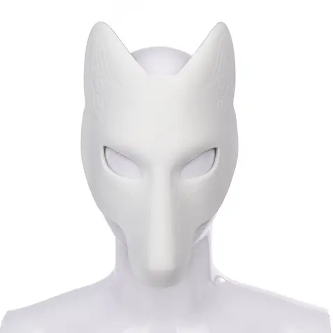 DIY 가죽 여우 가부키 키츠네 마스크, 일본 애니메이션 클래식, 코스프레 가장 무도회 파티 소품 의상 액세서리