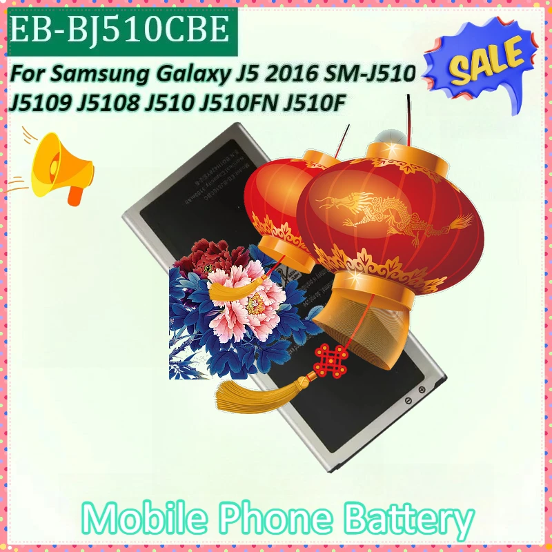 

Новый аккумулятор для мобильного телефона EB-BJ510CBE 3,85 В 3100 мАч для Samsung Galaxy J5 2016 SM-J510 J510 J510FN J5109 J510G J5108 J510F