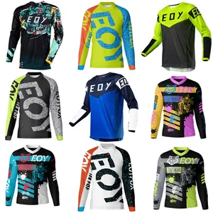 Bikefox-Jersey de ciclismo de manga comprida para homens, camiseta MTB, vestuário para ciclismo de estrada respirável, DH 10 principais vendas bretelle ciclismo longo verão - №6