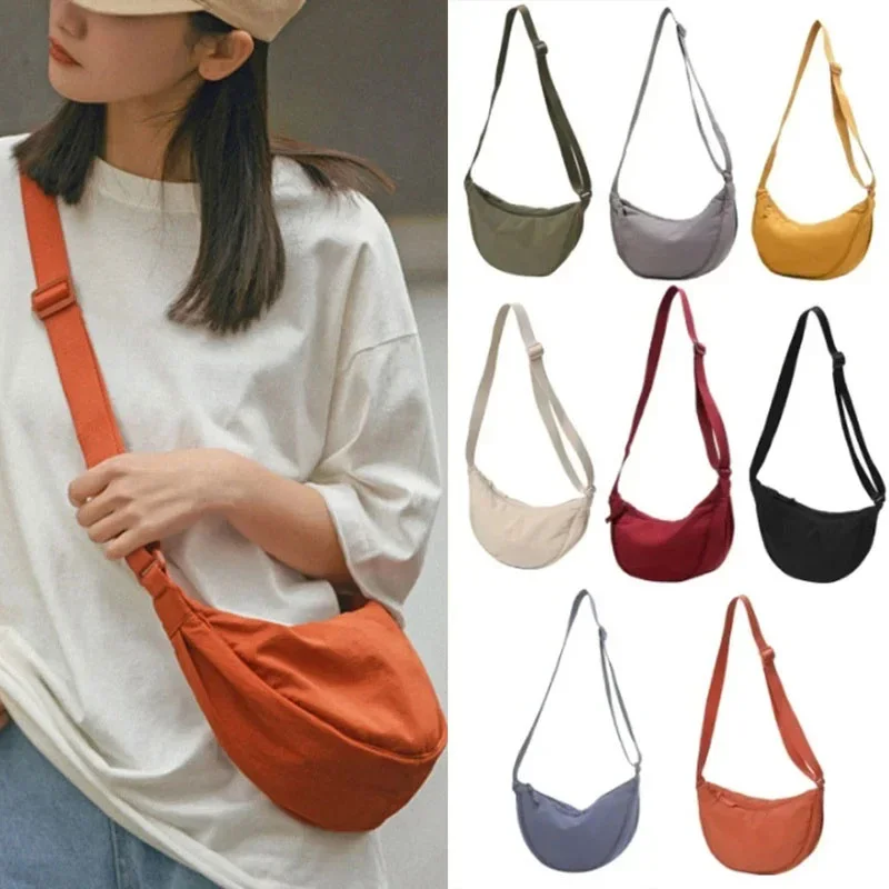 Casual Nylon Hobo Crossbody Bag for Women Stylish Shoulder Bags Large Capacity Tote Travel Shopper Bag Female Purses 2024