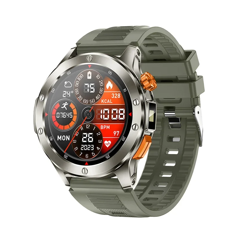 

Gaines V21 Smart Watch Men 1.39inch Bluetooth Call AI Voice LED Flashlight Heart Rate Health Monitoring Outdoor Sport Smartwatch