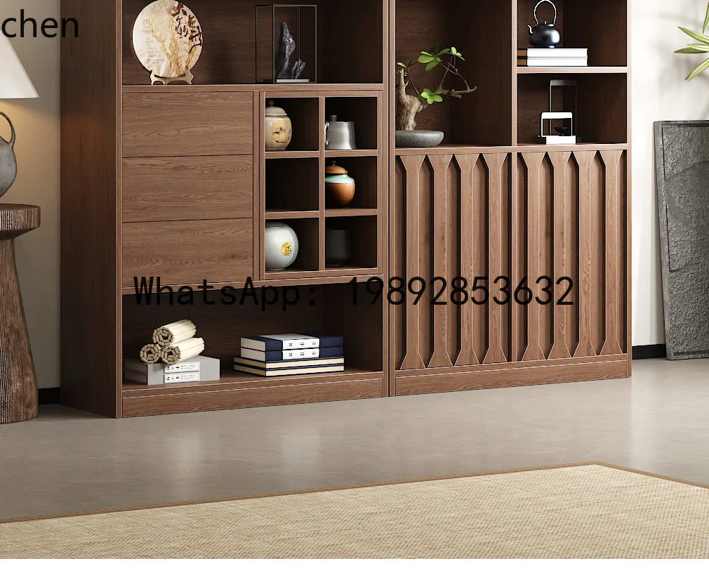 retro Bogu frame solid wood new Chinese display cabinet living room tea set tea cup storage rack  Duobao Pavilion home