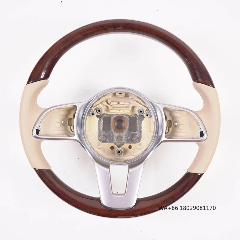 Suitable for -  Model White Circular Steering Wheel Upgrade Modification, Personalized Customization.