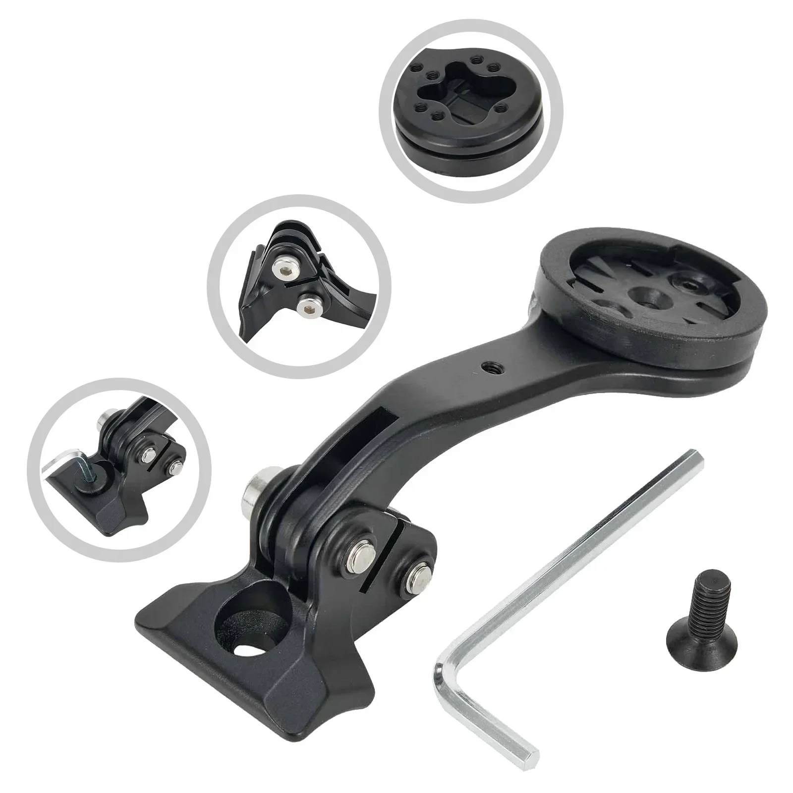 Stand Base Bicycle GPS Mount W/ Bolt Wrench Aluminum Alloy Bike Computer Holder Black For TREK Madone SLR Slr6