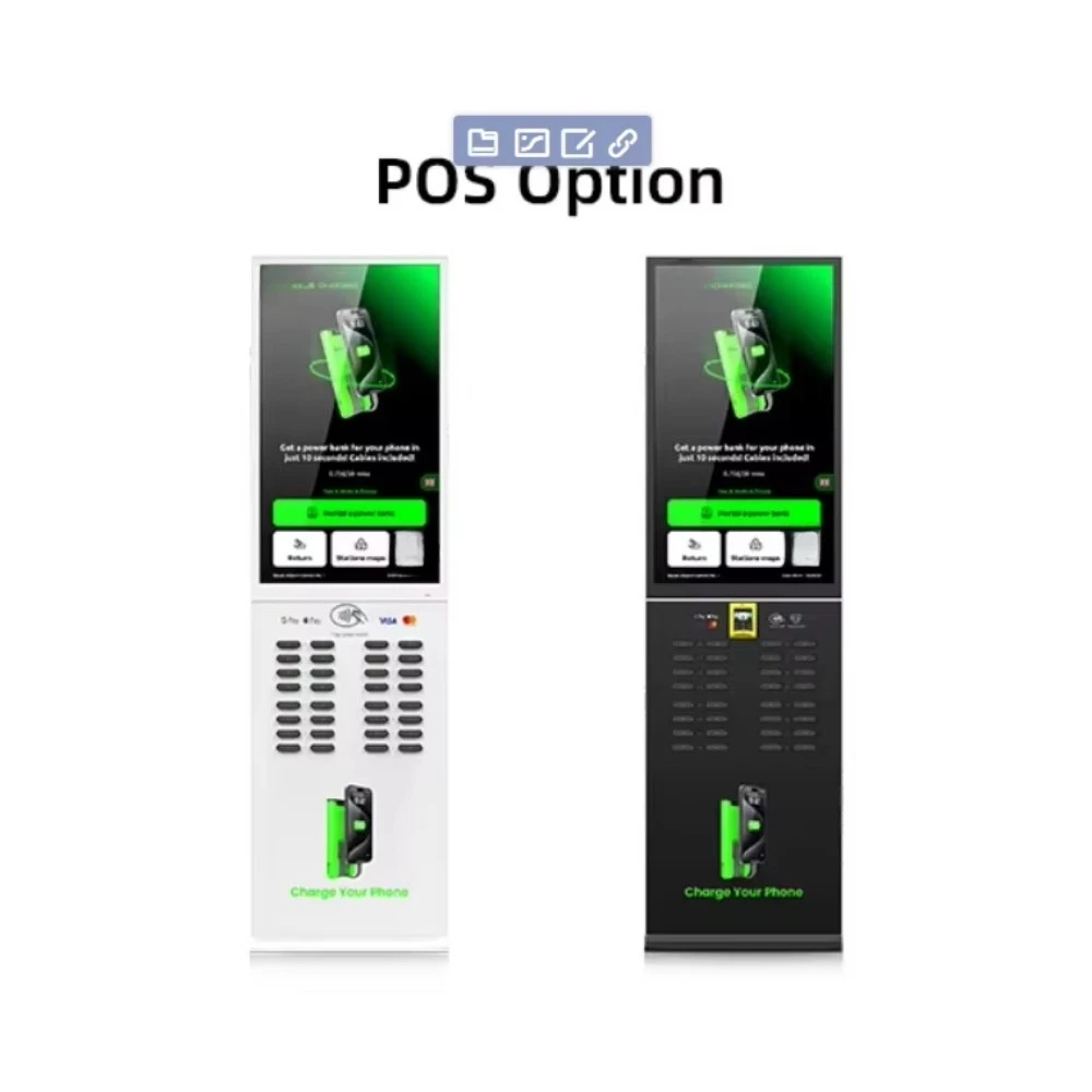 Bajie Charging 2025 New Products Touch Screen Advertising Shared Power Bank Fast Charging Rental Mobile Phone Charging Station