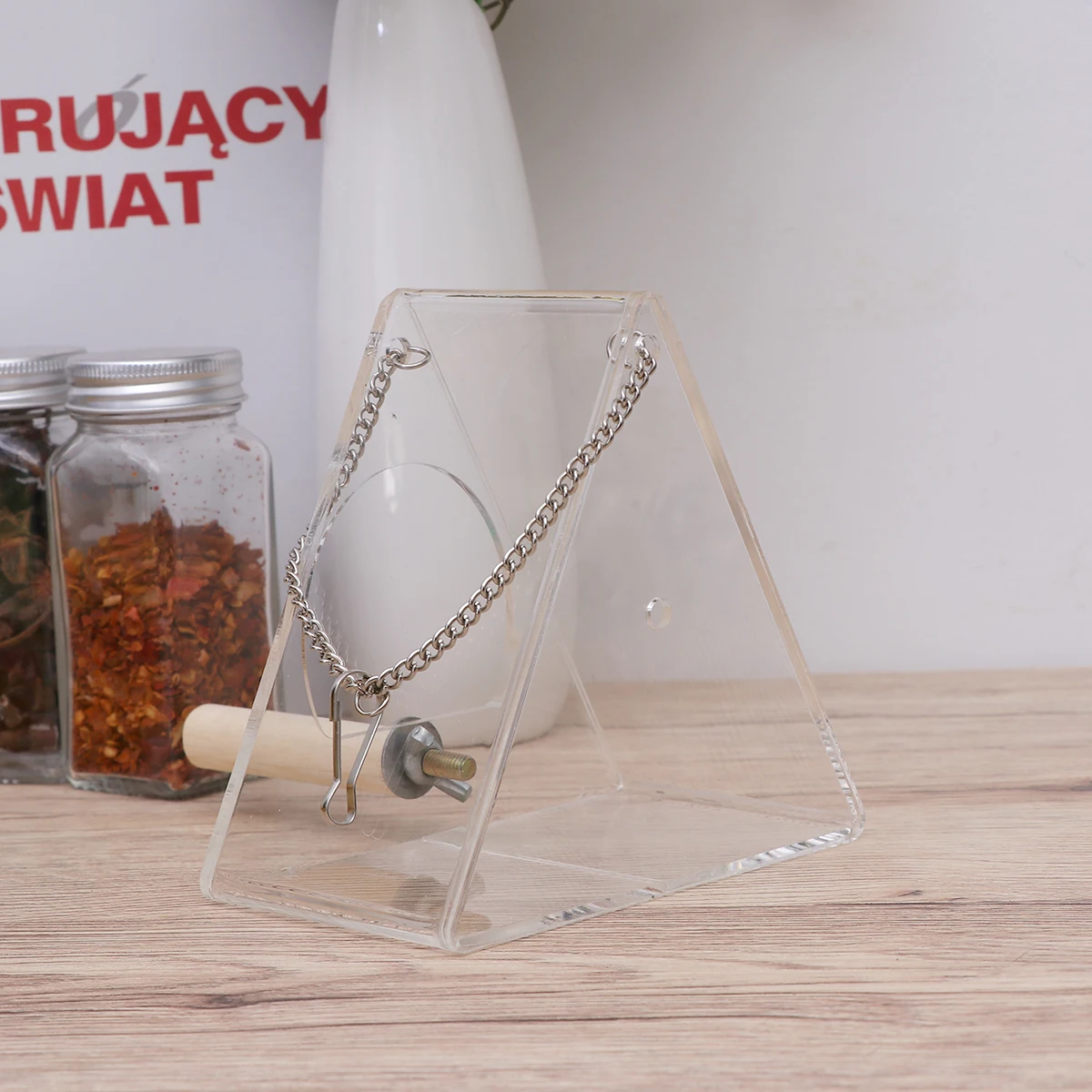 

Triangle Shape Transparent Acrylic Bird Feeder Large Capacity Weatherproof Outdoor Window Mount Squirrel Proof Bird Food Box