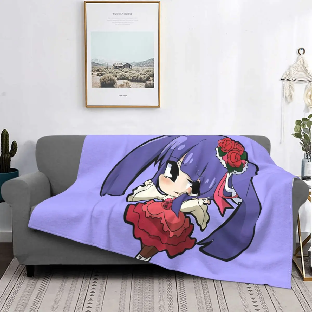 بطانية صوف صغيرة فائقة النعومة ، Higurashi No Naku ، Koro ، Ni Furudo ، Erika Umineko ، عندما يبكون