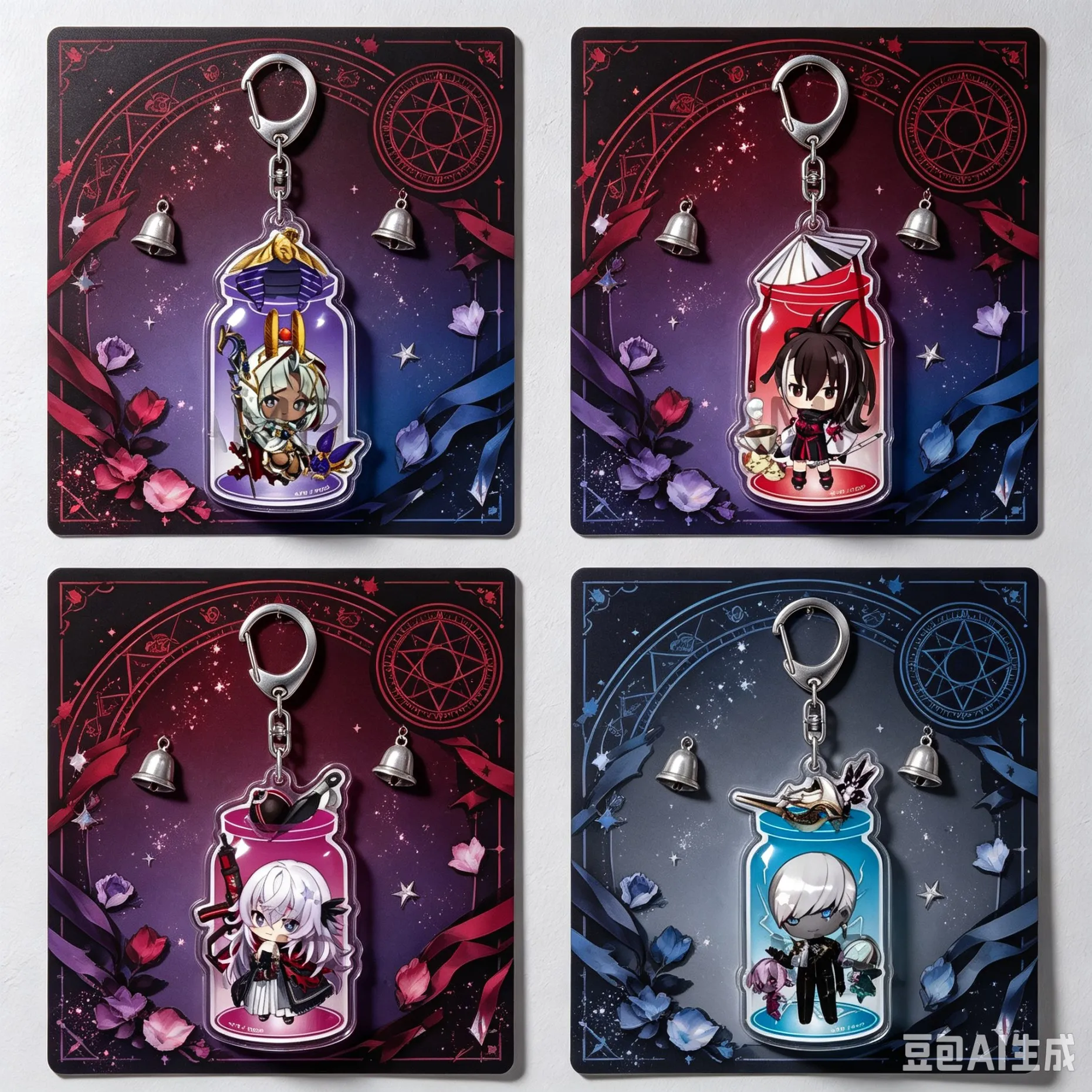 New Style As A Gift For Fans 6cm Anime Fate/Grand Order Bag Acrylic KeyRing Anime Cell Phone Pendant Exquisite Product Keychain