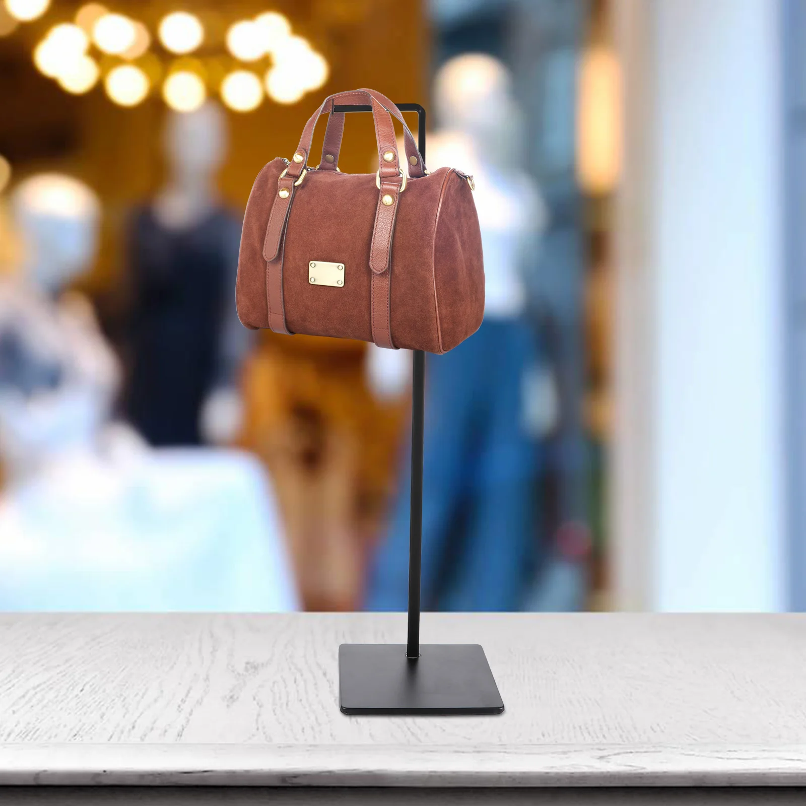 

Metal Display Stand for Handbags Stainless Steel Adjustable Height 7-type Rack Bag Storage Home Store Jewelry Packaging