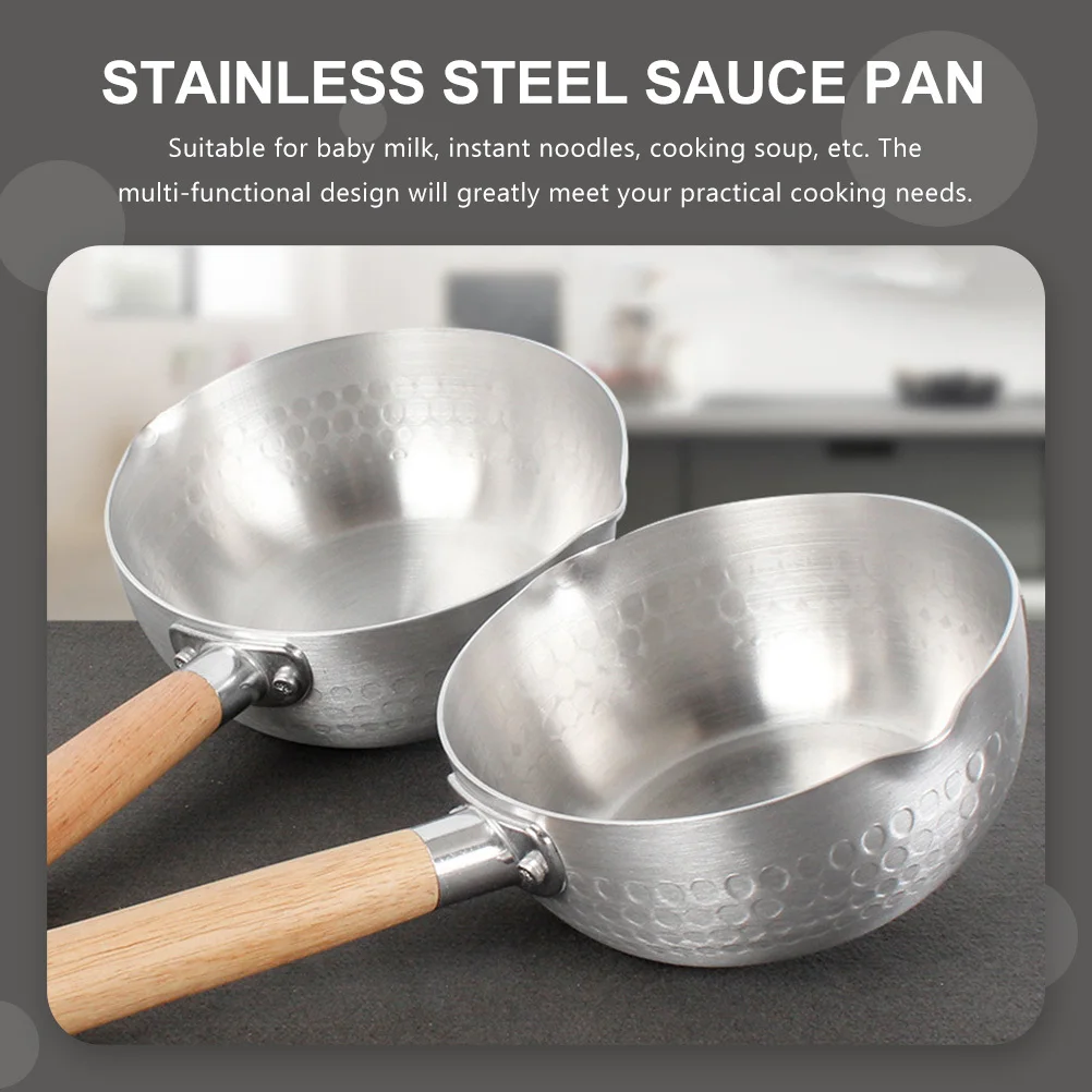 

Stainless Steel Milk Pot Non-Stick Cooking Pan for Baby Food Soup Noodle Heating Multi-Functional Kitchen Saucepan Household