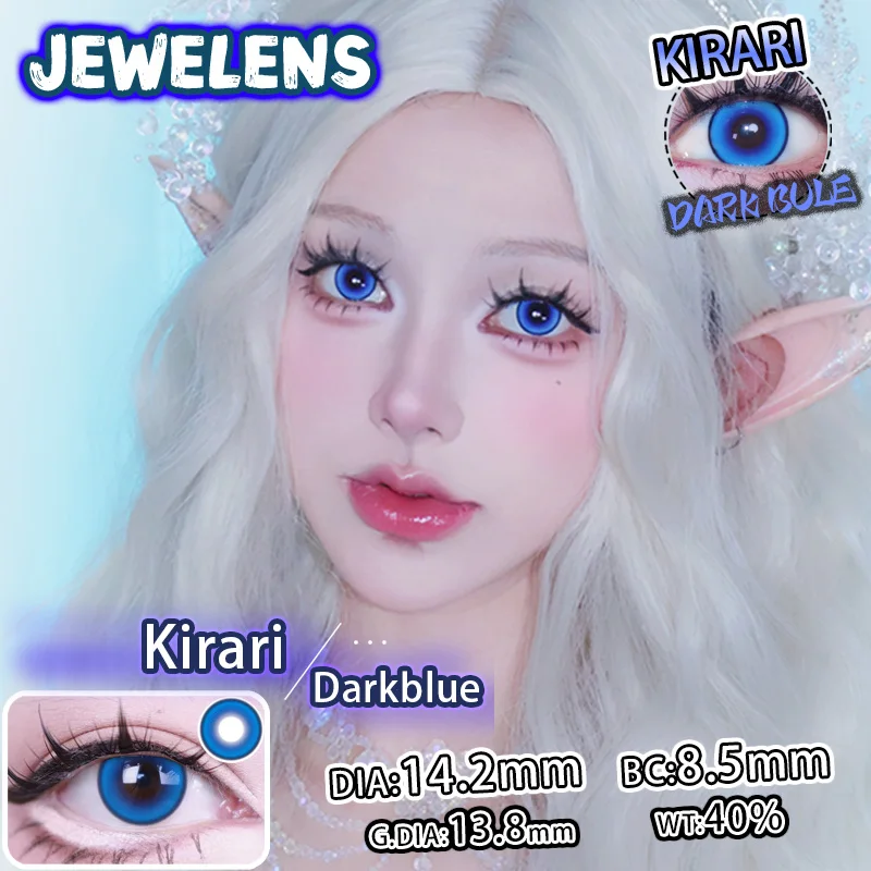 JeweLens Cosplay Myopie Farbkontaktlinsen Anime Orange Gelb Schüler 6 Monate 1 Paar Halloween Niedliche Augenlinsen 14,2 mm – Detail 5