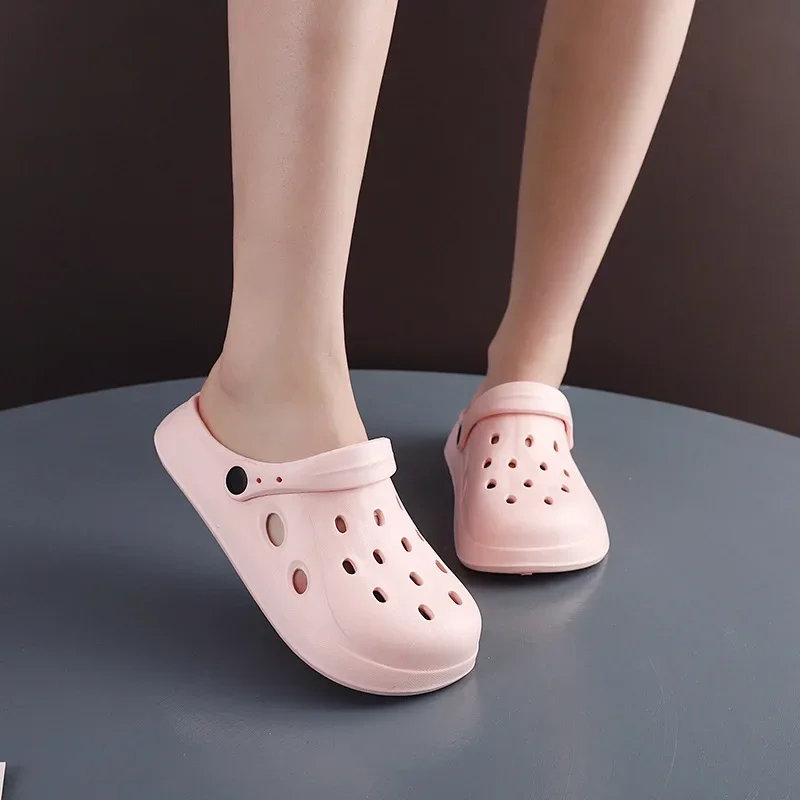 Sandali da spiaggia estivi da uomo Zoccoli da giardino casual unisex Sandali incrociati con punta larga per esterni per pantofole da doccia antiscivolo da donna