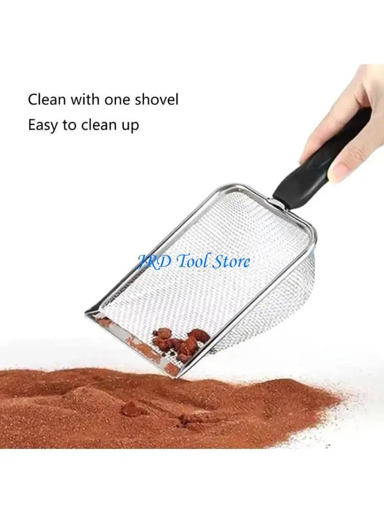 A2UD Stainless Steel Feces Shovel Pet Cleaning Tools Litter Shovel Reptiles Snake
