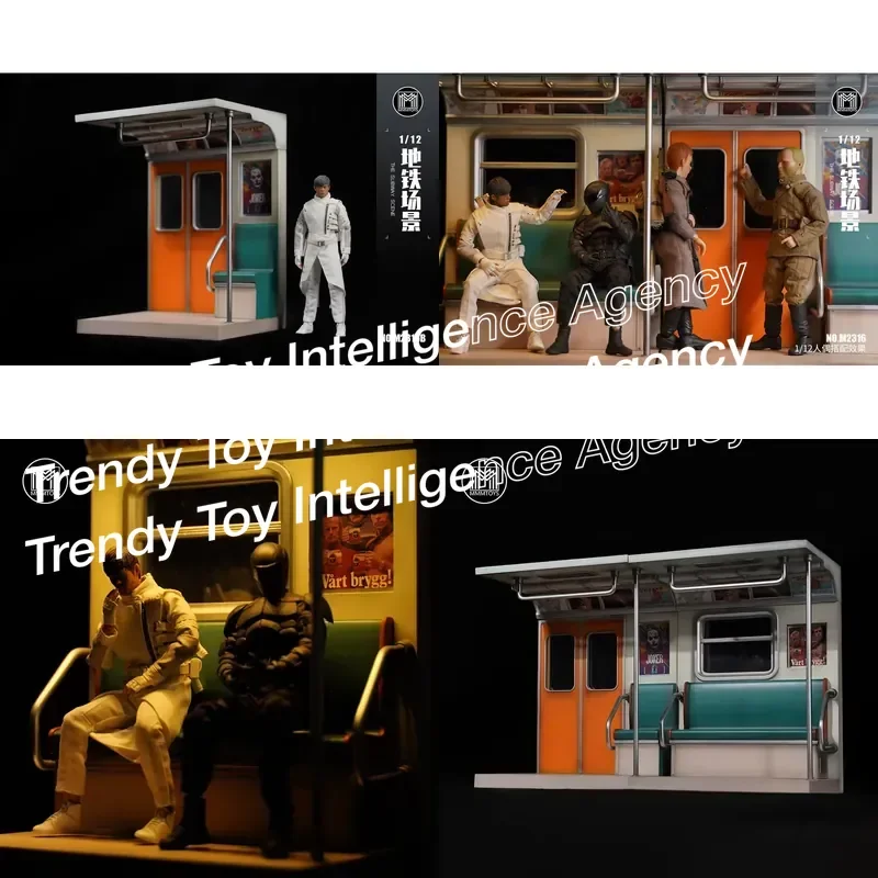 In Stock for Mmmtoys 1/12 Subway Scene Simulation Model Creative Combination Soldier Figure Trendy Toy Platform