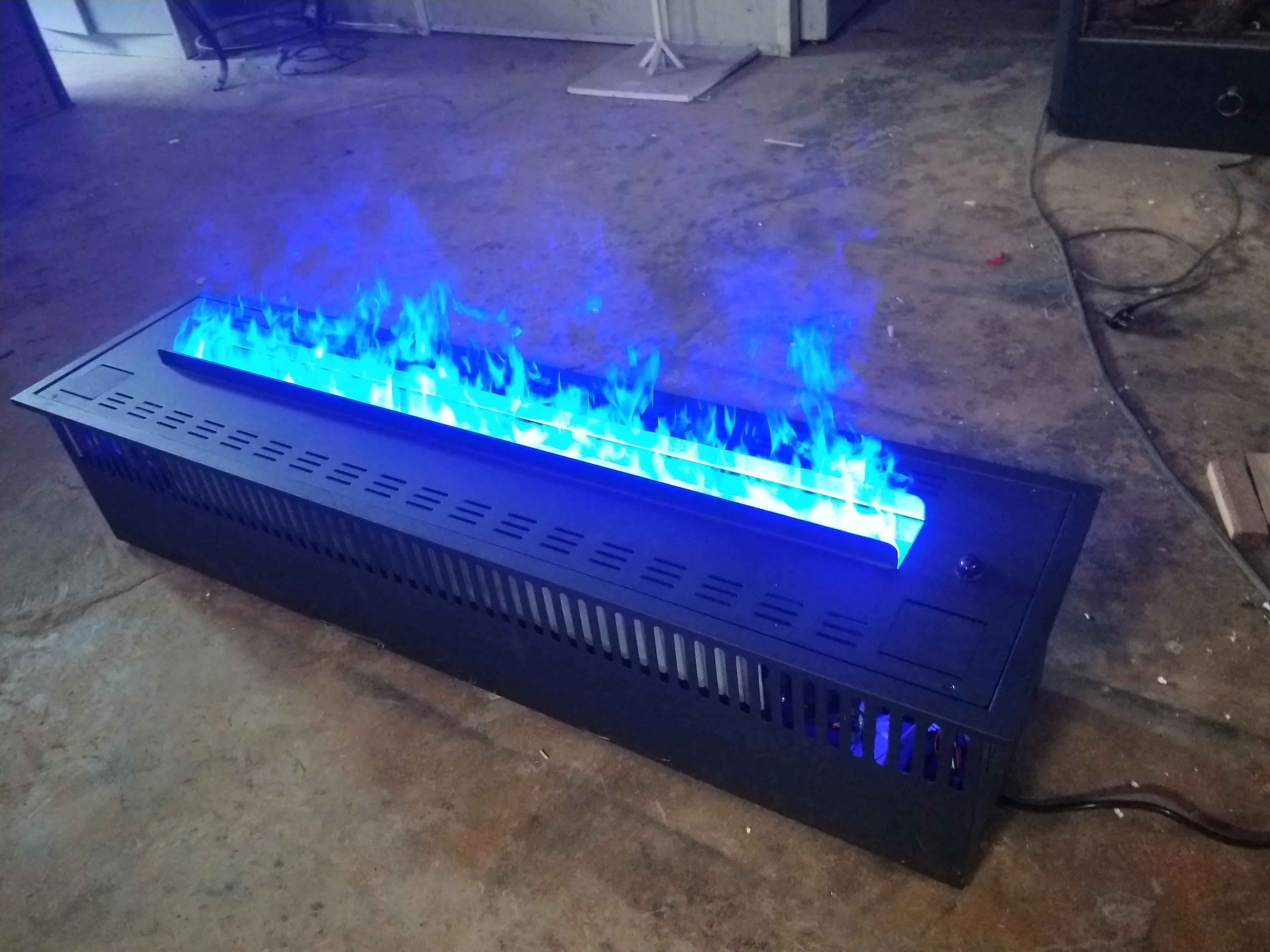 Modern 1000 MM Electric Wall Fireplace With Auto 3D LED Steel Construction Remote Control Features Installation Type Insert