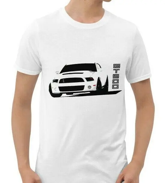 Custom White Mustang Shelby GT500 T Shirt