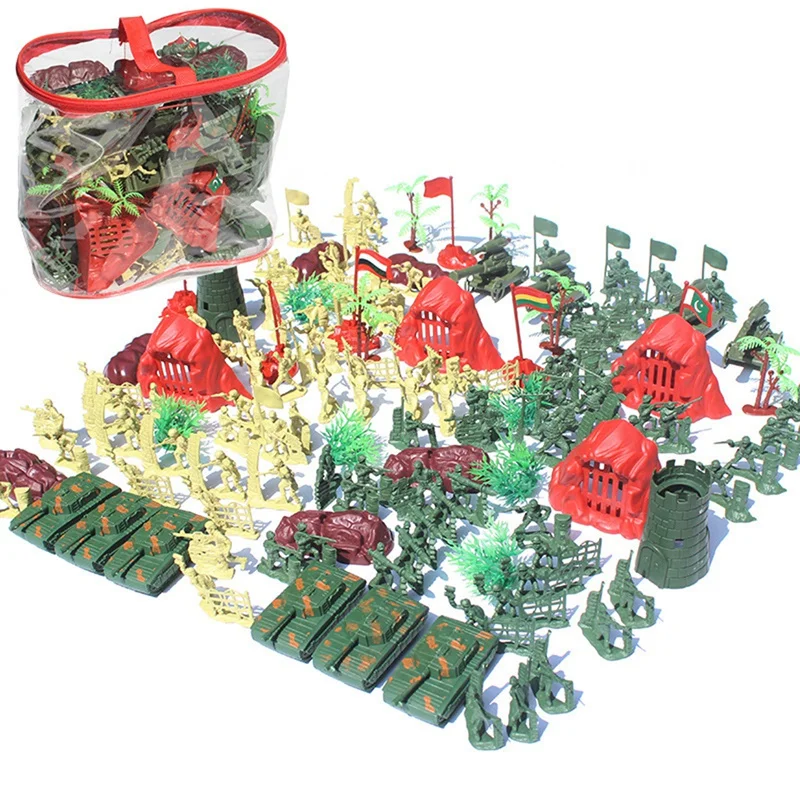 140 Stks/set Schaal Mini Soldaat Figuren Set Soldaten Actiefiguren Zand Tafel Accessoires Cadeau Model Speelgoed Voor Kinderen