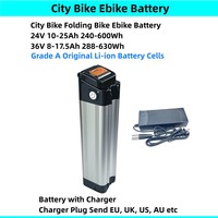 City Bike Folding Bike Silver Fish Ebike Battery 24V 10Ah 13Ah 36V 10Ah  for Prophete MiFa Trio Phylion XH259-10J Zhenlong