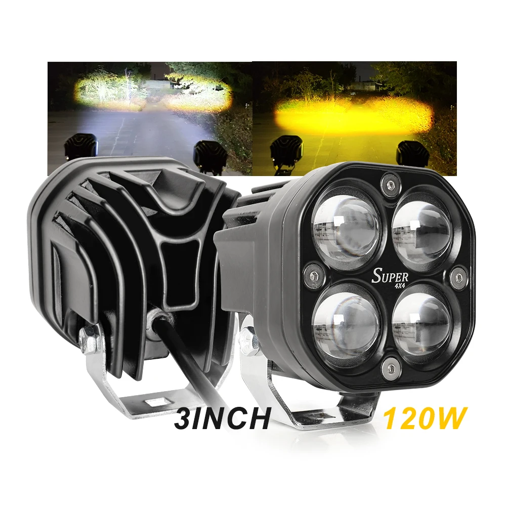 5D Projector Led Driving Spot Auxiliary Light Offroad 4x4, Cube Led Off Road Fog Lamp 12V 24V 3 Inch Led Pods Light