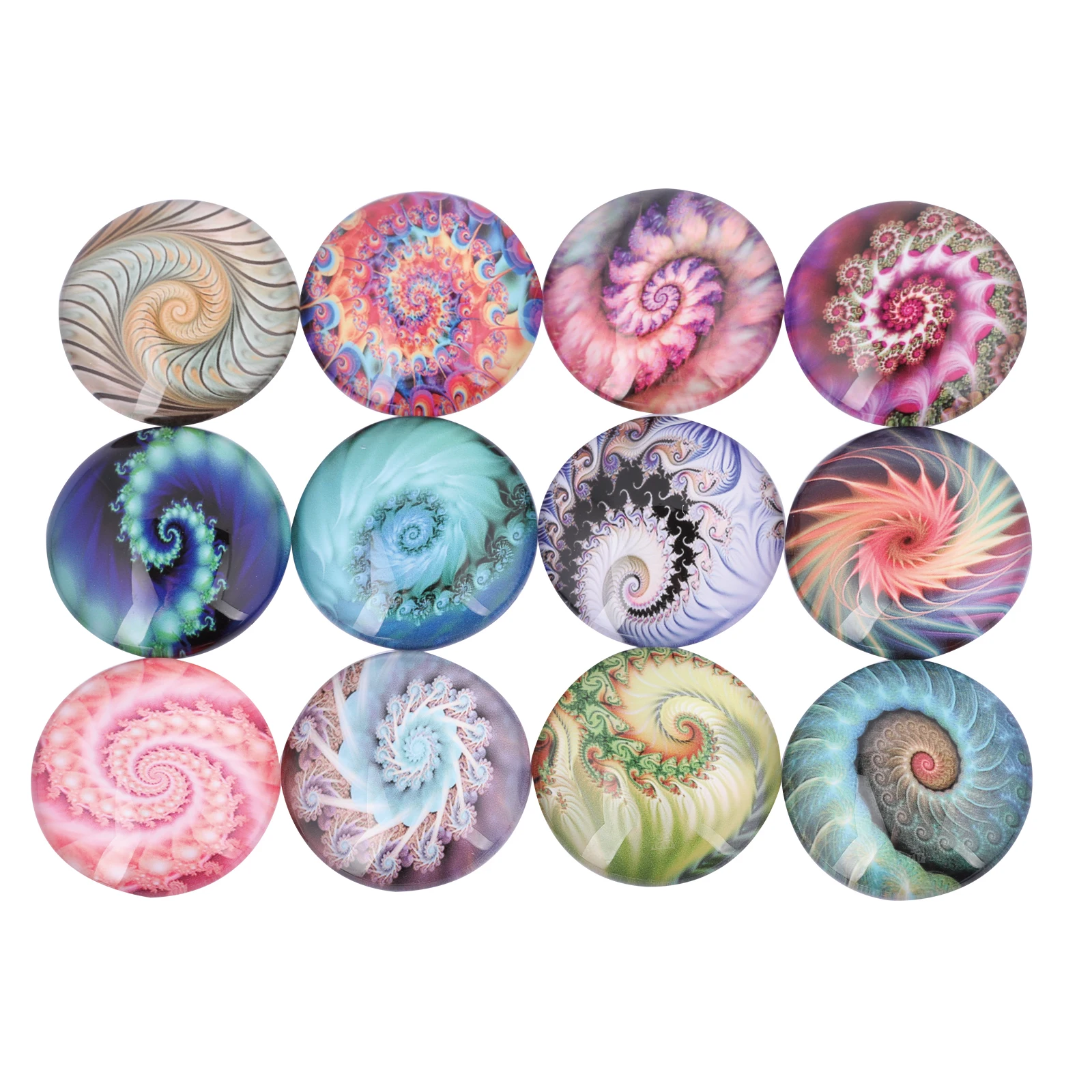 

onwear mix fractals swirl photo round glass cabochon 12mm 18mm 20mm 25mm 30mm diy flat back handmade jewelry accessories