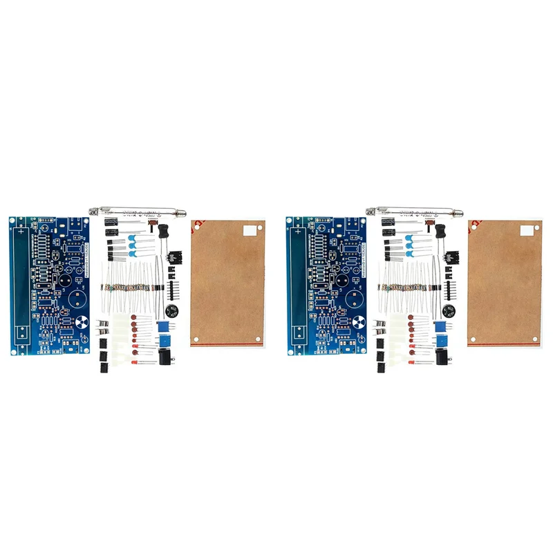 2X DIY Assemble Geiger Counter Kit Counter Module Nuclear Radiation Detector With Sound And Light Alarm-Y47A