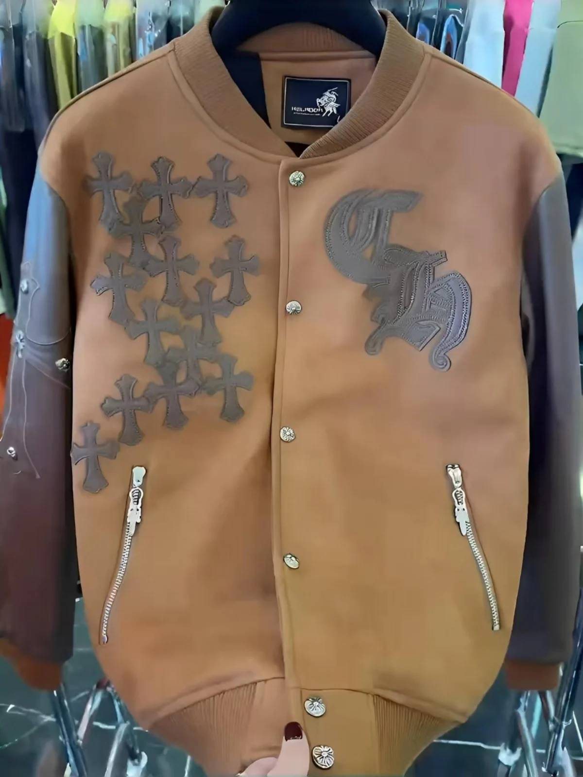 

Men's Baseball Jaet Faionable Simple Sli Premium Lightweight Winter Coat Cotton Blend Fabric Long Sve Geometric Pa...