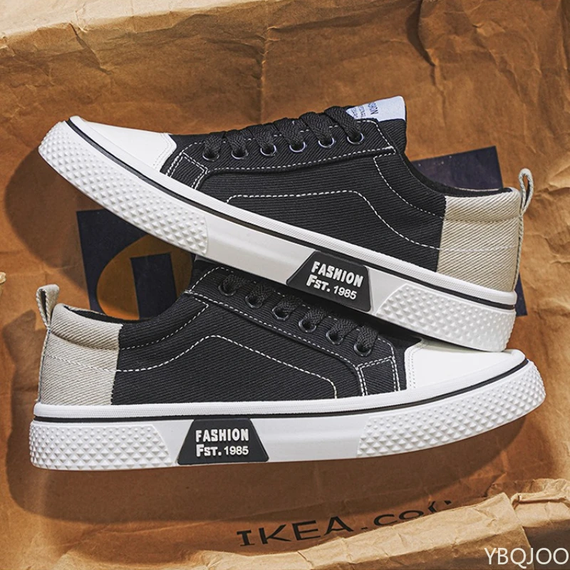 Summer fashionable comfortable canvas shoes new breathable versatile board shoes men soft soled simple lace up men's shoes
