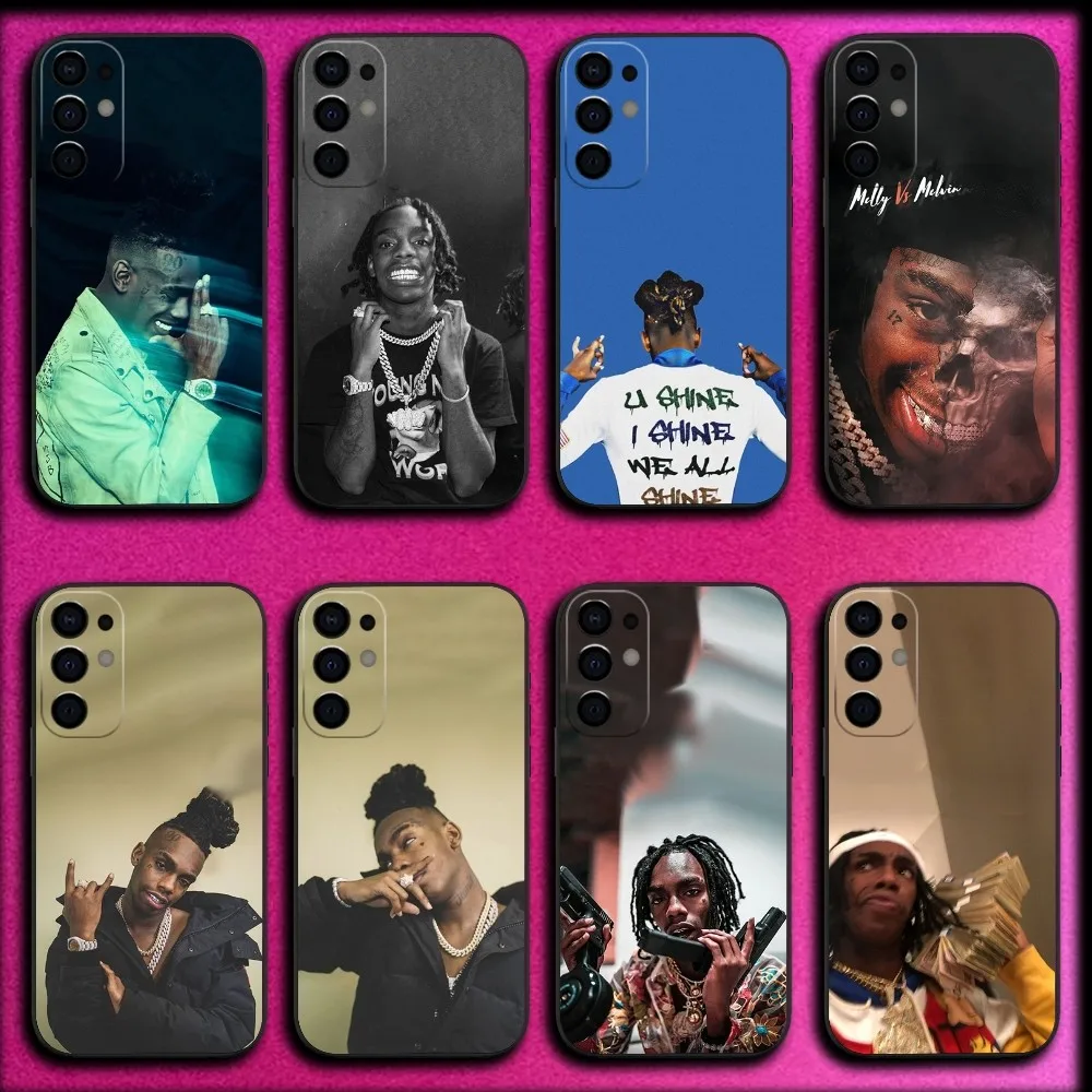 Y-YNW Melly Rapper Phone Case For Samsung S25,S24,S21,S22,S23,S30,Ultra,S20,Plus,Fe,Lite,Note,10,9,5G Black Cover
