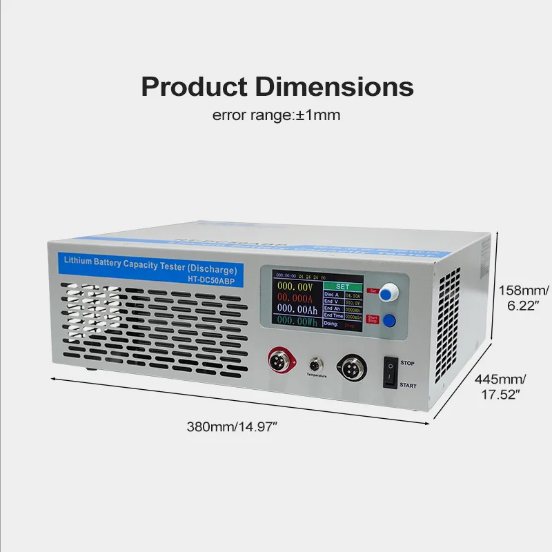 Heltec 5-120V 1-50A Discharge Battery Electronic Load/Capacity Tester for Lead-acid/NiMH/LiFePO4/NCM Batteries Electronic Tools