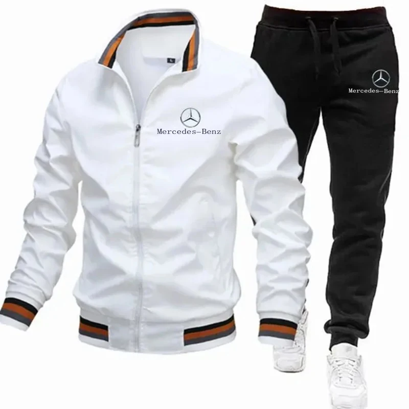 

AMG Mercedes Benz Sport Set Pants and Jackets Spring and Autumn Jacket Warmth Set.