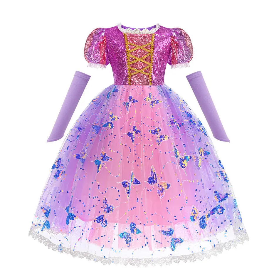 Purple Rapunzel Princess Dress for Girl Various Styles Costume Tangled Rapunzel Frock Toddler Girl Cosplay Dress