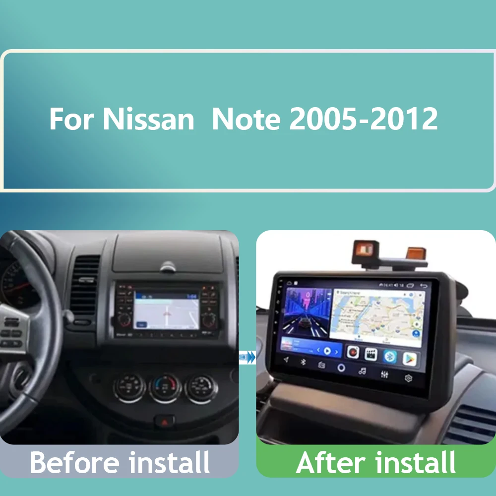 Video Player Android Auto Car Radio For Nissan  Note 2005-2012 4G WIFI GPS Navigation Multimedia Stere Carplay No 2